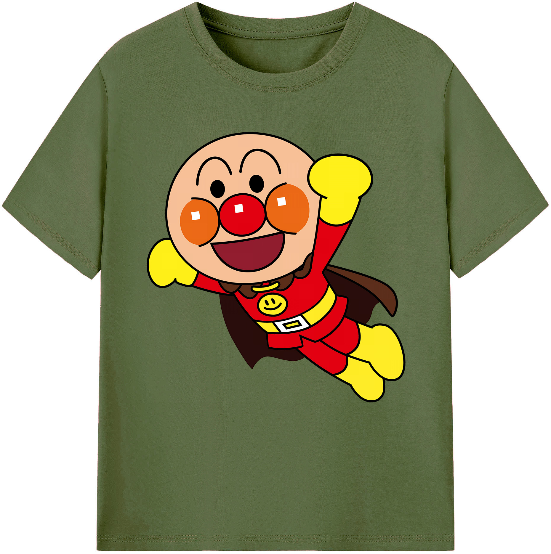 （画像用） アンパンマン Anpanman 綿100％半袖Tシャツ（フロントプリント）